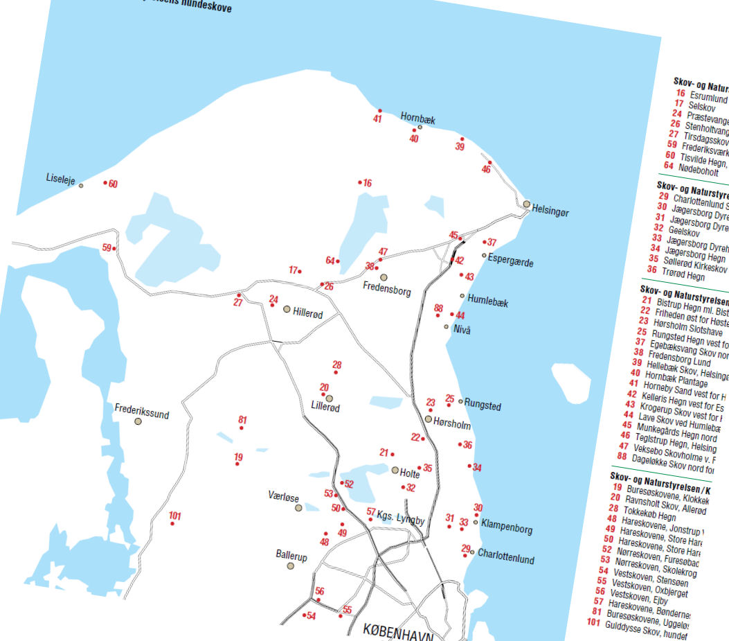 Hundeskove i Nordsjælland